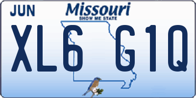 MO license plate XL6G1Q