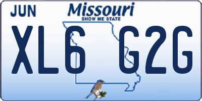 MO license plate XL6G2G