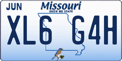 MO license plate XL6G4H