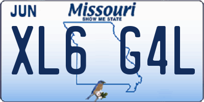MO license plate XL6G4L
