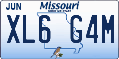 MO license plate XL6G4M