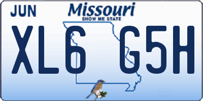 MO license plate XL6G5H
