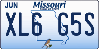 MO license plate XL6G5S