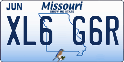 MO license plate XL6G6R