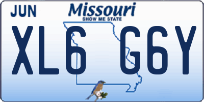 MO license plate XL6G6Y