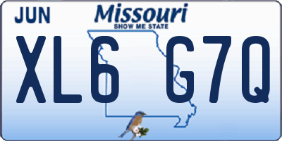 MO license plate XL6G7Q
