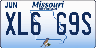 MO license plate XL6G9S