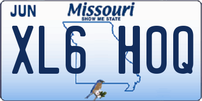 MO license plate XL6H0Q