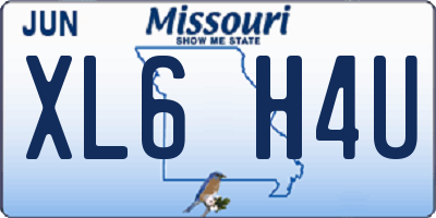 MO license plate XL6H4U