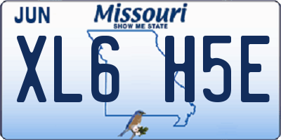 MO license plate XL6H5E