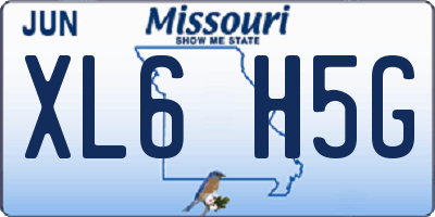 MO license plate XL6H5G