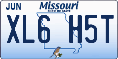 MO license plate XL6H5T