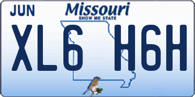 MO license plate XL6H6H