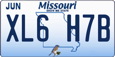 MO license plate XL6H7B