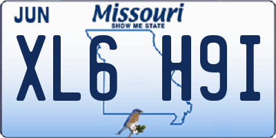 MO license plate XL6H9I