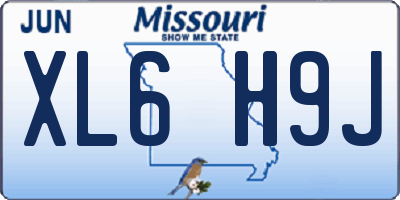 MO license plate XL6H9J