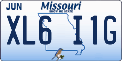 MO license plate XL6I1G