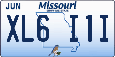 MO license plate XL6I1I