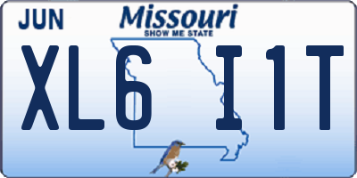 MO license plate XL6I1T