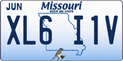 MO license plate XL6I1V
