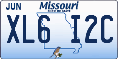 MO license plate XL6I2C