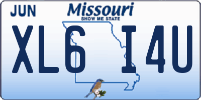 MO license plate XL6I4U