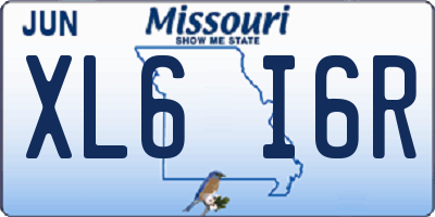 MO license plate XL6I6R