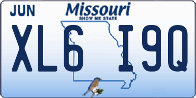 MO license plate XL6I9Q