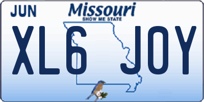 MO license plate XL6J0Y