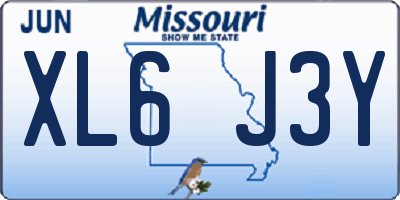 MO license plate XL6J3Y