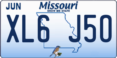 MO license plate XL6J5O