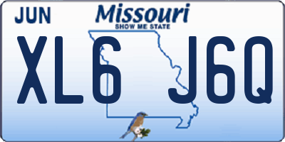 MO license plate XL6J6Q