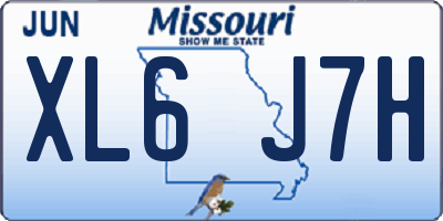 MO license plate XL6J7H