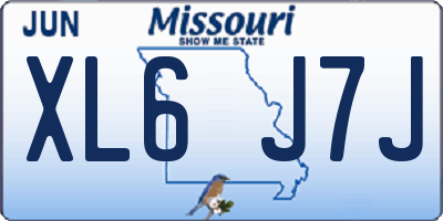 MO license plate XL6J7J