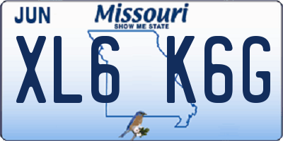 MO license plate XL6K6G