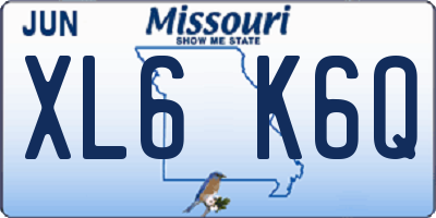 MO license plate XL6K6Q