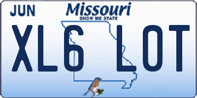MO license plate XL6L0T