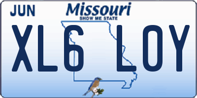 MO license plate XL6L0Y