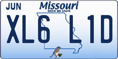 MO license plate XL6L1D