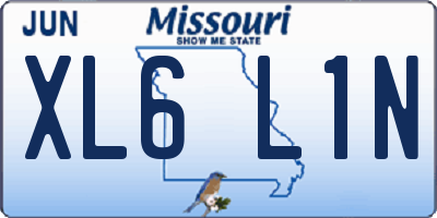 MO license plate XL6L1N