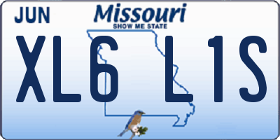 MO license plate XL6L1S