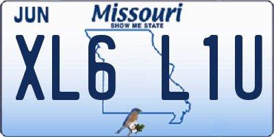 MO license plate XL6L1U