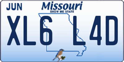 MO license plate XL6L4D