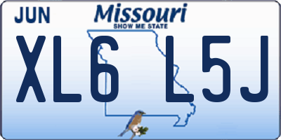 MO license plate XL6L5J