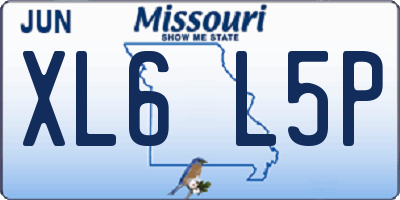 MO license plate XL6L5P