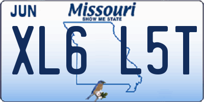 MO license plate XL6L5T