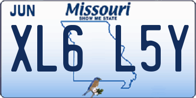 MO license plate XL6L5Y