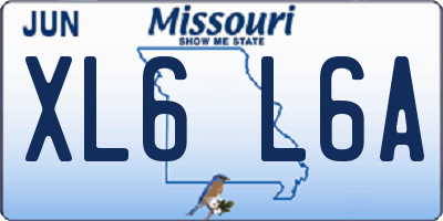 MO license plate XL6L6A