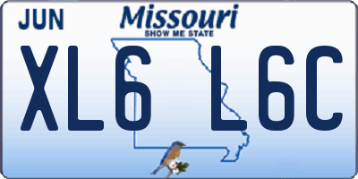 MO license plate XL6L6C