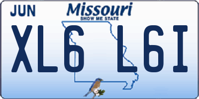 MO license plate XL6L6I